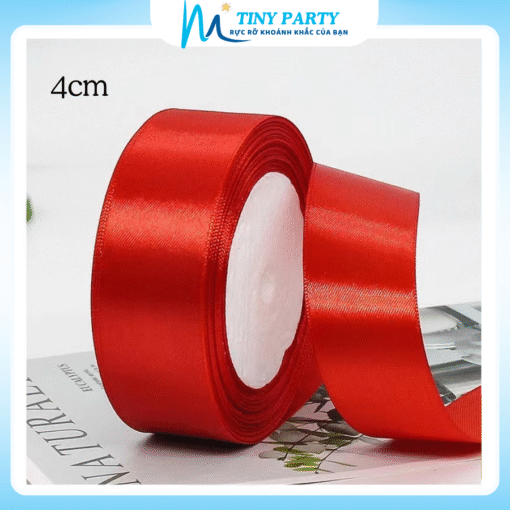 Cuộn dây ruy băng đỏ 4cm