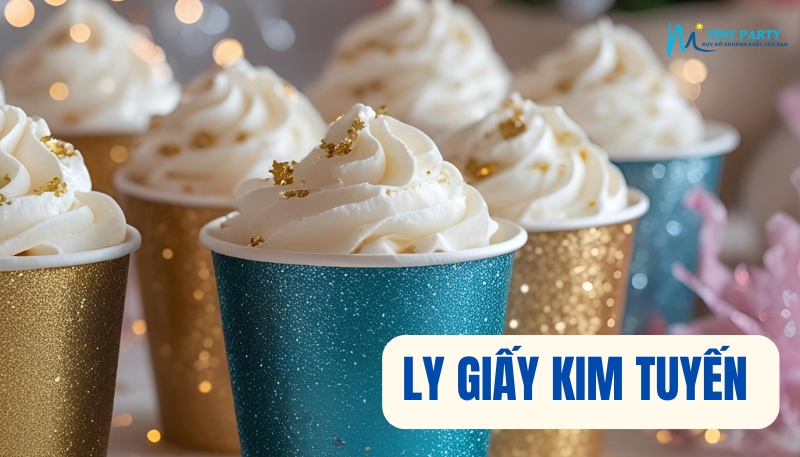 Ly giấy kim tuyến lấp lánh 