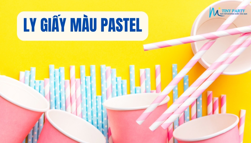 Ly giấy màu pastel