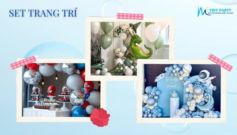 set sinh nhật bé trai