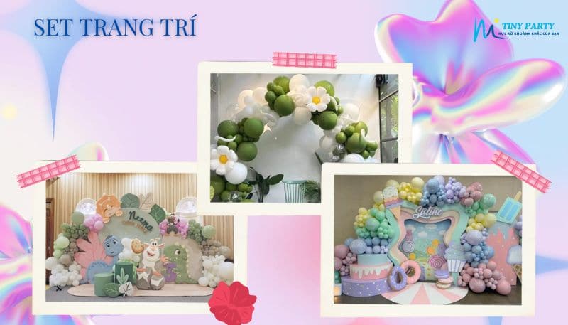 Set trang trí sinh nhật phù hợp bé trai và bé gái