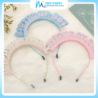 Cài tóc chữ Happy Birthday